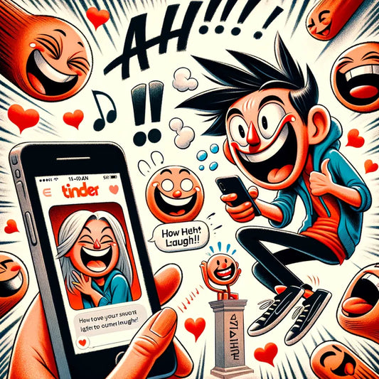 Meesteren van humor in een Tinder-gesprek