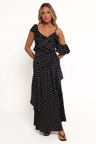 Adelina Maxi Dress - Black Polka Dot - XL - Image 39
