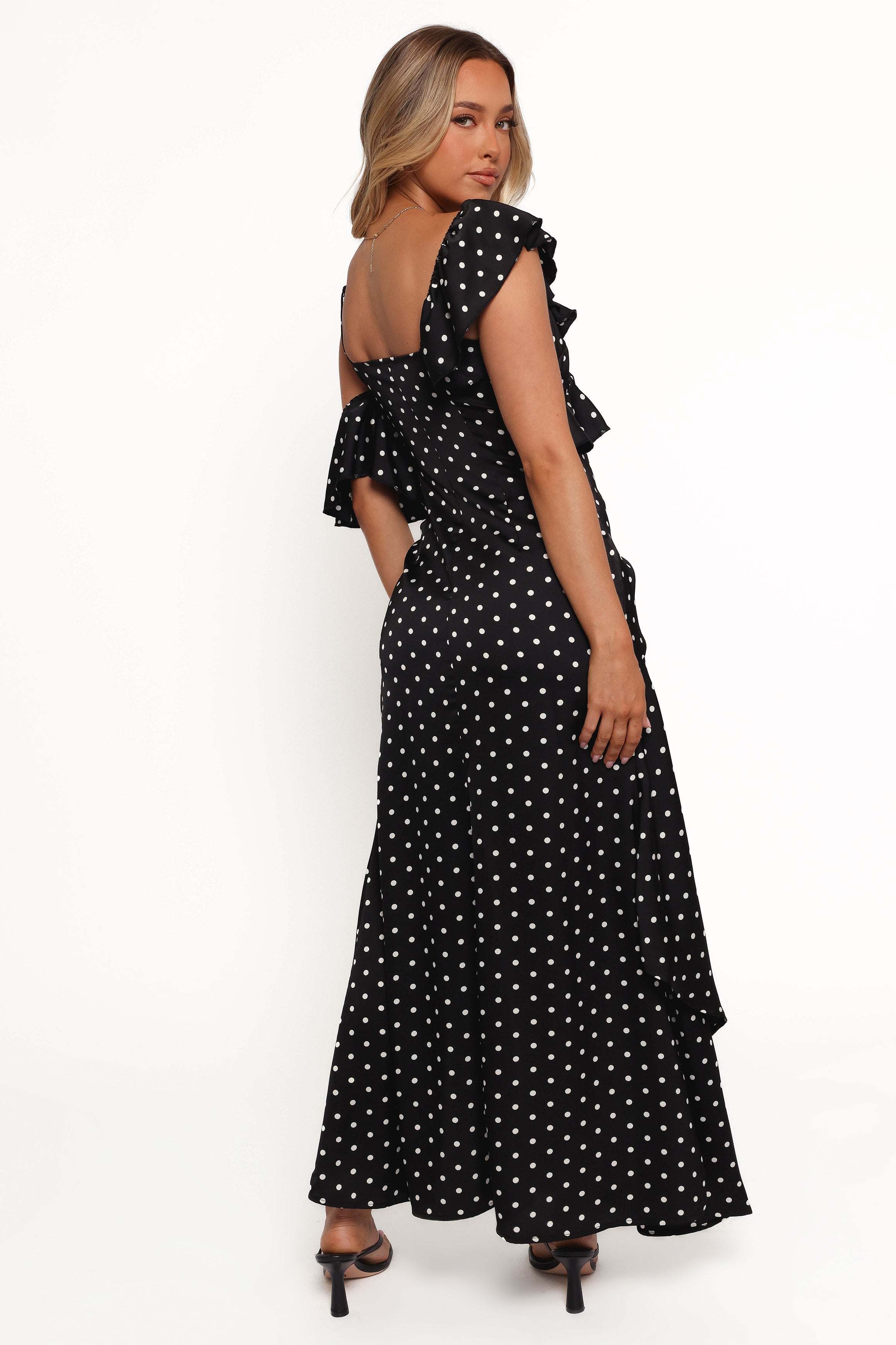 Adelina Maxi Dress - Black Polka Dot - XL - Image 41