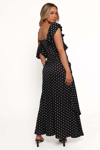 Adelina Maxi Dress - Black Polka Dot - XL - Image 41