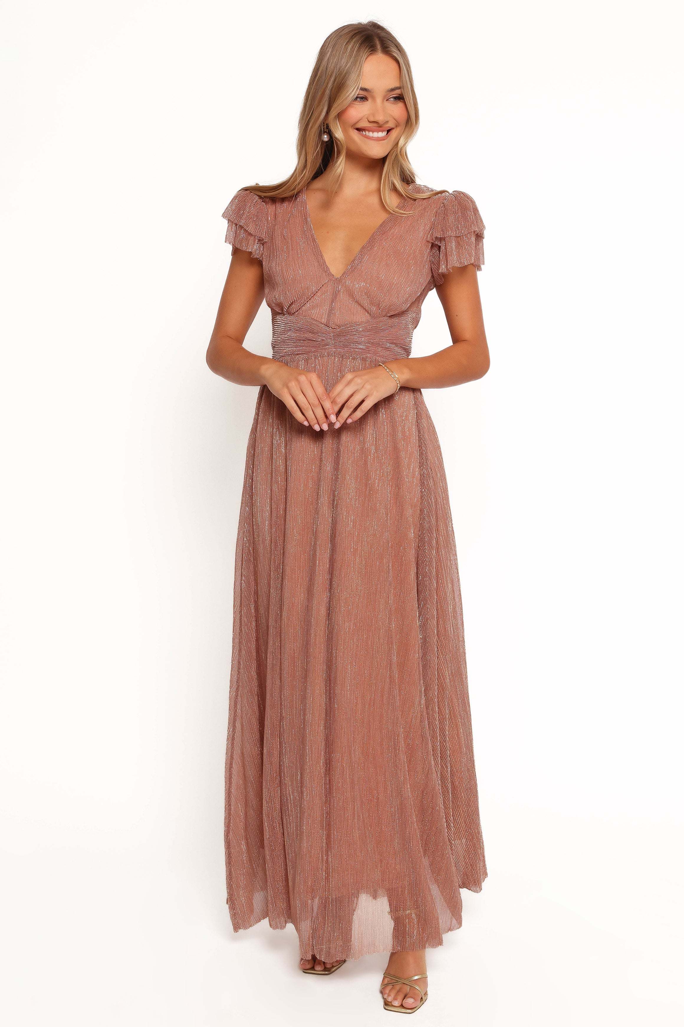 Cressida Maxi Dress - Rose Gold - XL - Image 34