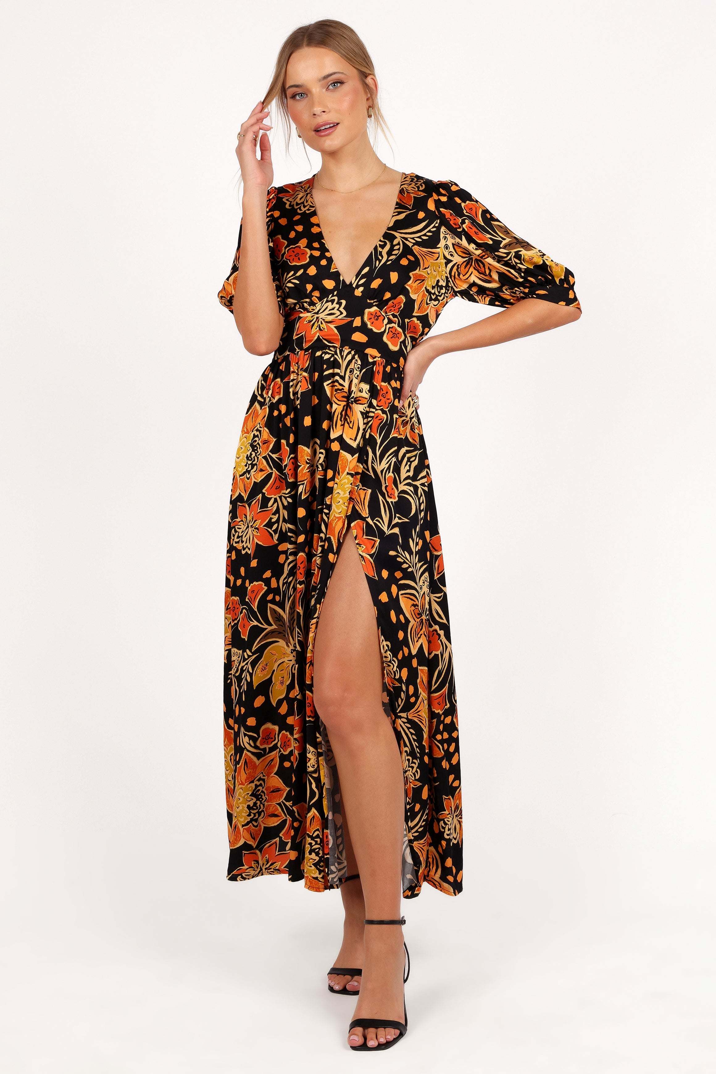 Nadalyn Midi Dress - Black/Multi - L - Image 13