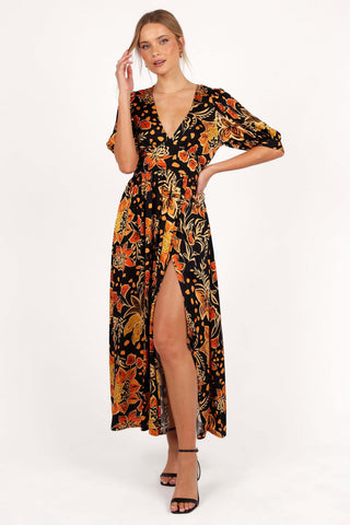 Nadalyn Midi Dress - Black/Multi - L - Image 13