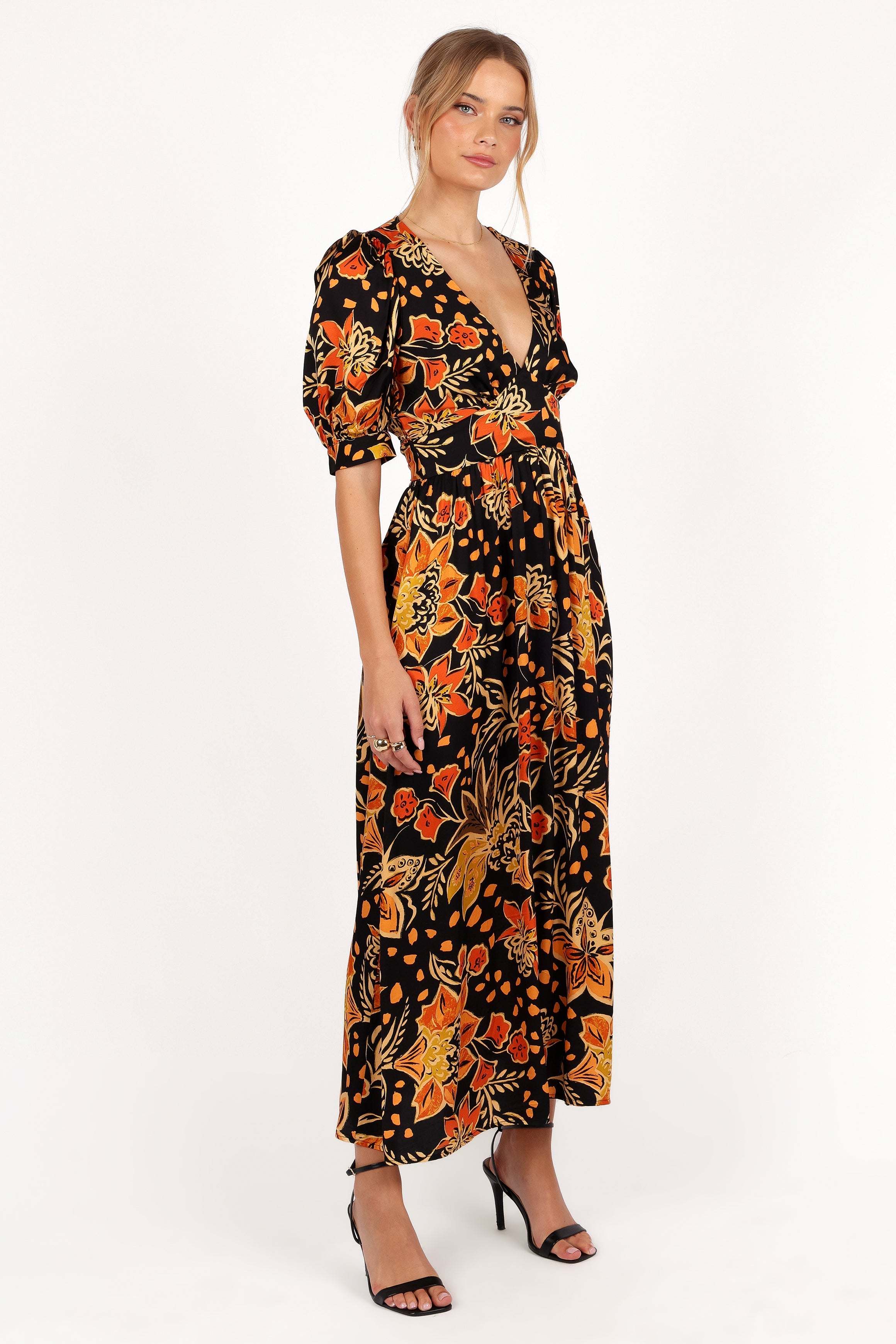 Nadalyn Midi Dress - Black/Multi - L - Image 16