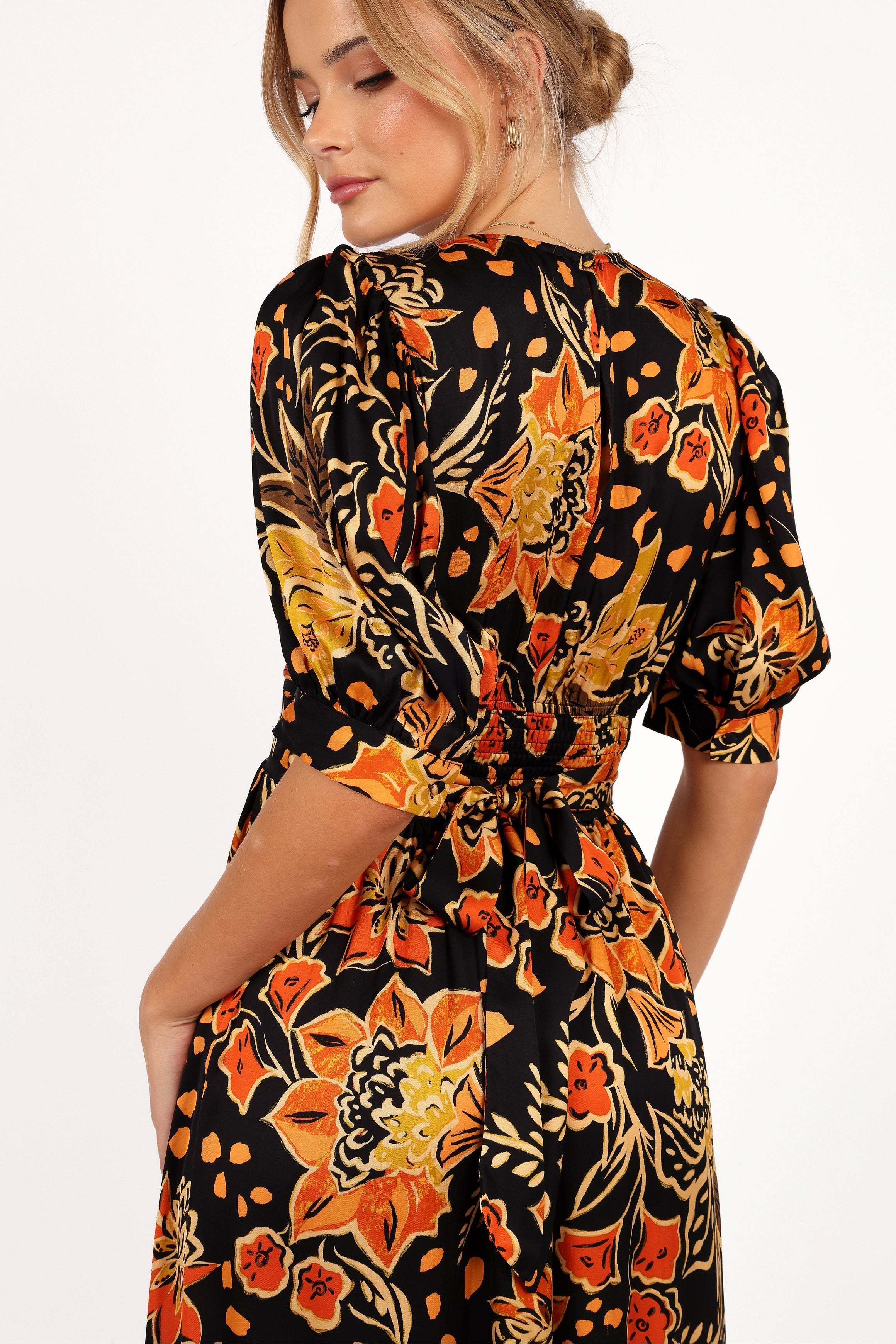 Nadalyn Midi Dress - Black/Multi - L - Image 18