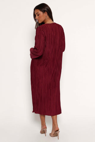 Tannikah Plisse Midi Dress - Ruby Wine - XL - Image 41