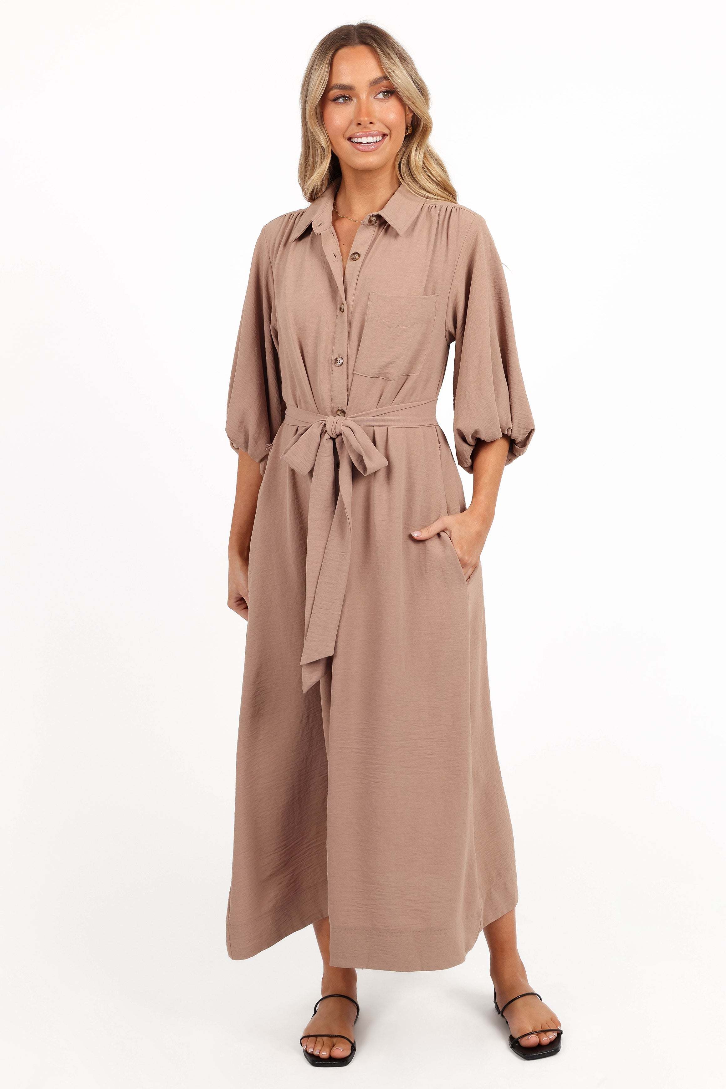 Zanita Midi Dress - Toast - L - Image 20
