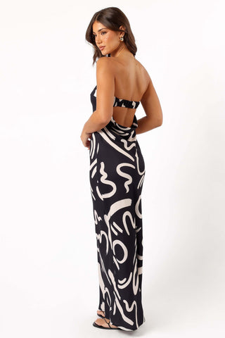 Remmie Strapless Maxi Dress - Black/White - XL - Image 38