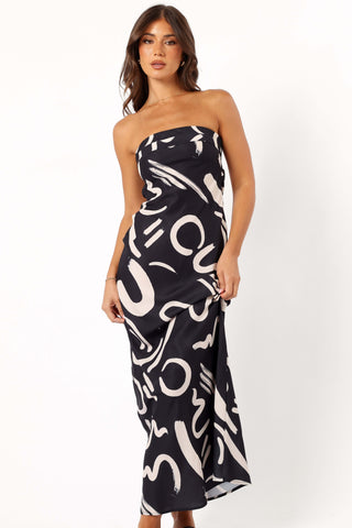 Remmie Strapless Maxi Dress - Black/White - XL - Image 33
