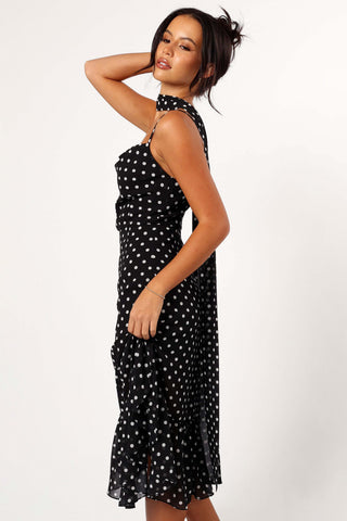 Francesca Midi Dress - Black Polka Dot - XL - Image 60