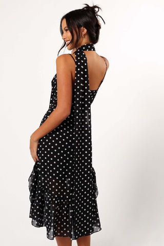 Francesca Midi Dress - Black Polka Dot - XL - Image 61