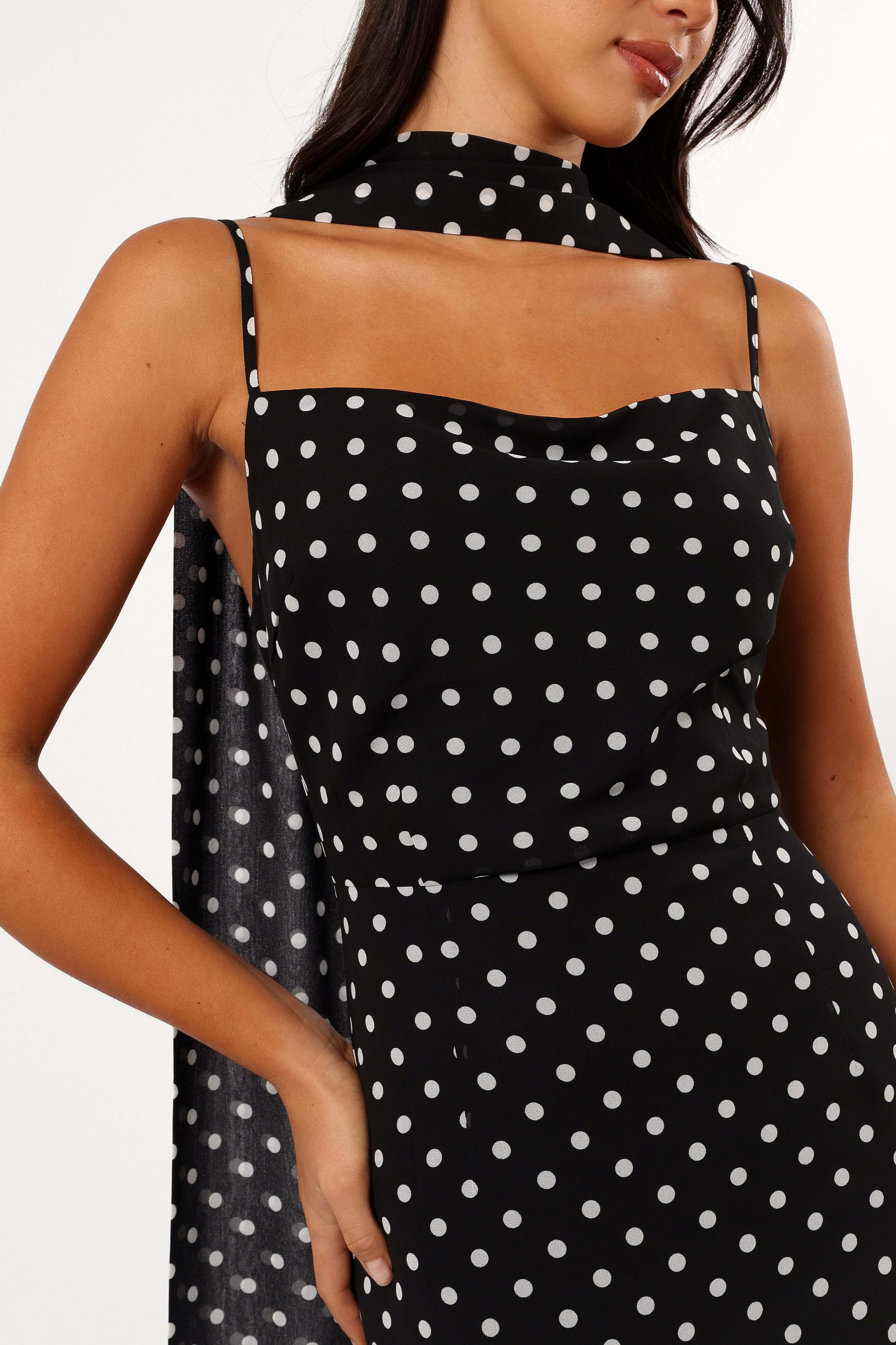 Francesca Midi Dress - Black Polka Dot - XL - Image 63