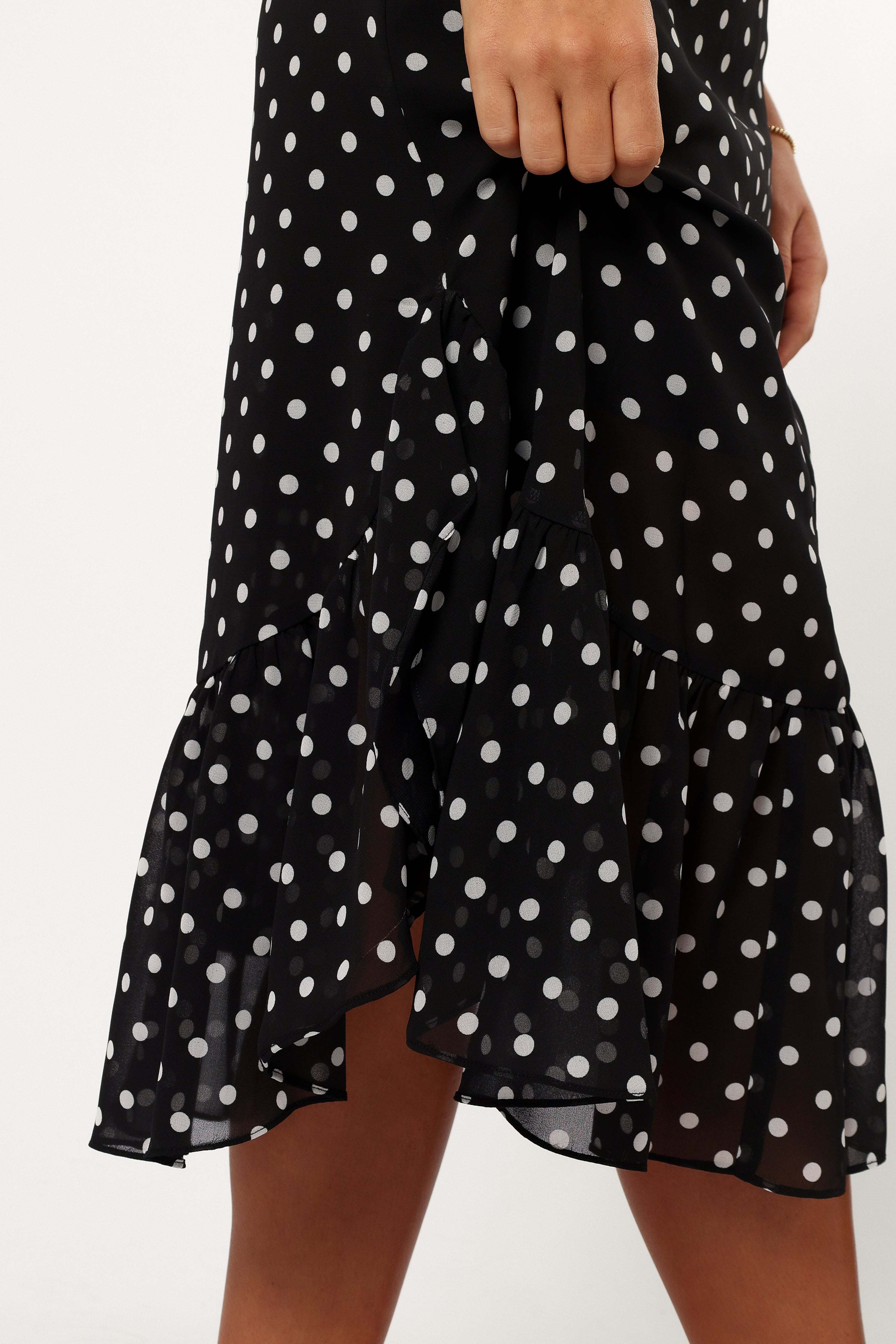 Francesca Midi Dress - Black Polka Dot - XL - Image 64
