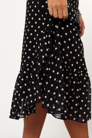Francesca Midi Dress - Black Polka Dot - XL - Image 64