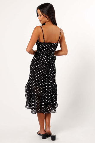 Francesca Midi Dress - Black Polka Dot - XL - Image 68
