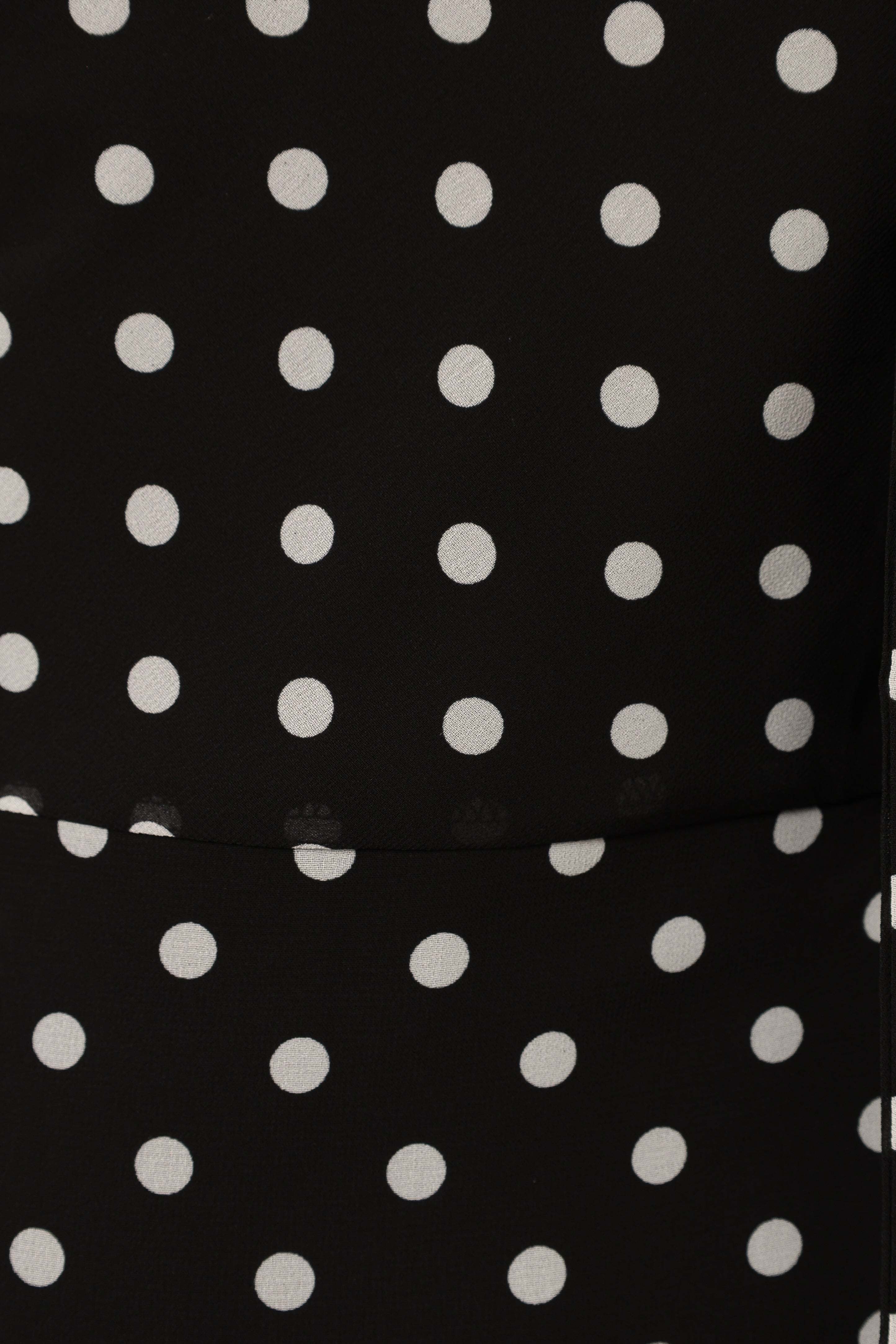 Francesca Midi Dress - Black Polka Dot - XL - Image 70