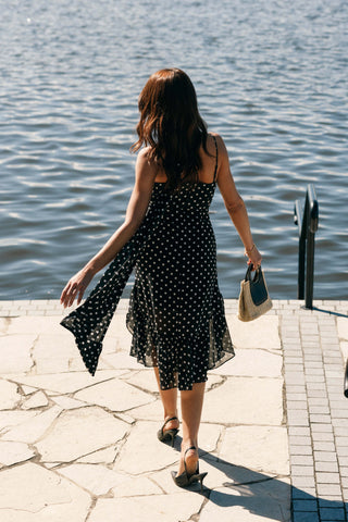 Francesca Midi Dress - Black Polka Dot - XL - Image 58