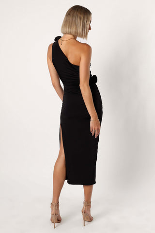 Javier One Shoulder Midi Dress - Black - L - Image 20